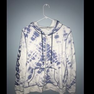 Tie dye Victoria’s Secret zip up sweatshirt